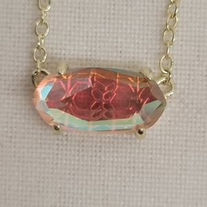 Kendra Scott Ever Necklace Dichroic glass and silvertone